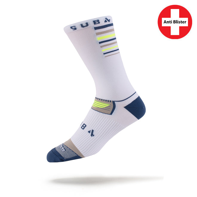 Running Socks DRYLYTE Blister Free 3/4 Crew White