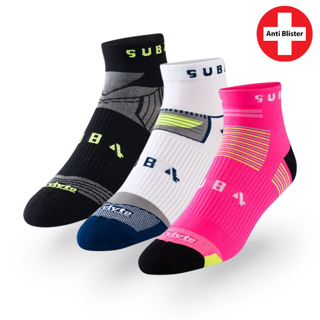 Running Socks DRYLYTE Blister Free Mid Rise - Three Pairs Single Colour - Bundle & Save!