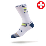 Cycling Socks DRYLYTE Blister Free 3/4 Crew White