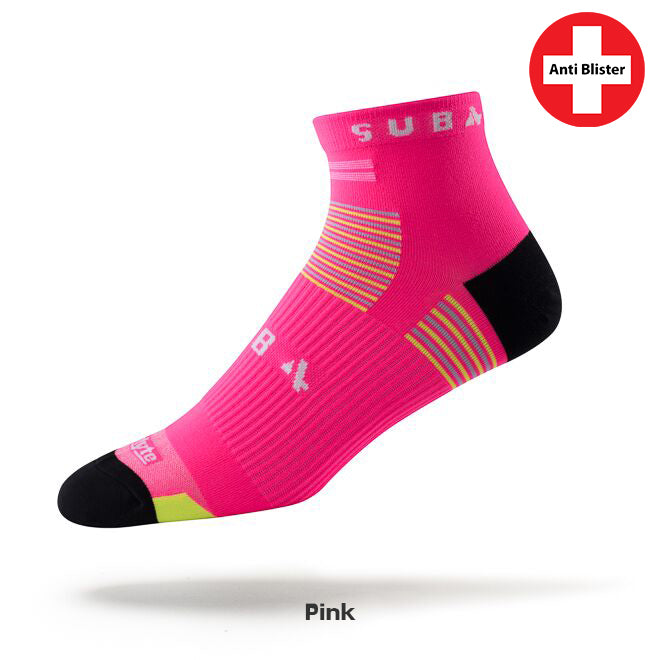 Running Socks DRYLYTE Blister Free Mid Rise Pink